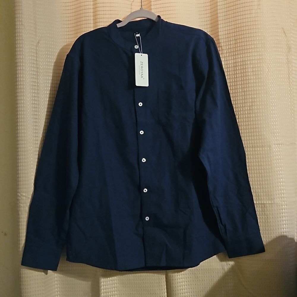 Zeroyaa design fashion shirt L blue